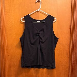 Maurices Black Twist-Front Sleeveless Tank